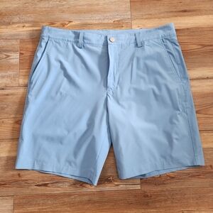 Vineyard Vines Shorts Men's 36 Light Blue Fairway Golf Performance Stretch 9"